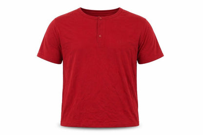 Lee Womens Cooper Red Basic Henley T-Shirt S