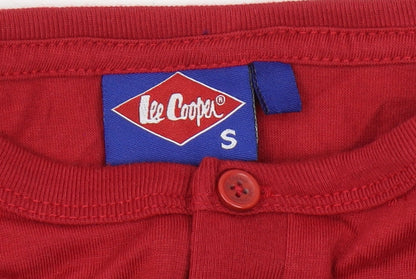 Lee Womens Cooper Red Basic Henley T-Shirt S