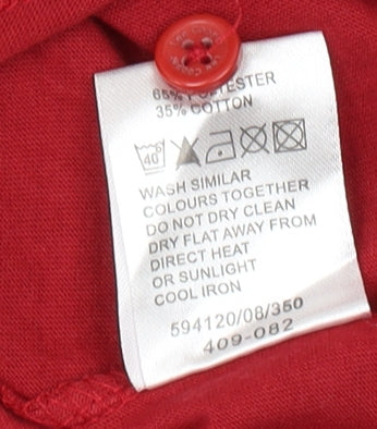 Lee Womens Cooper Red Basic Henley T-Shirt S