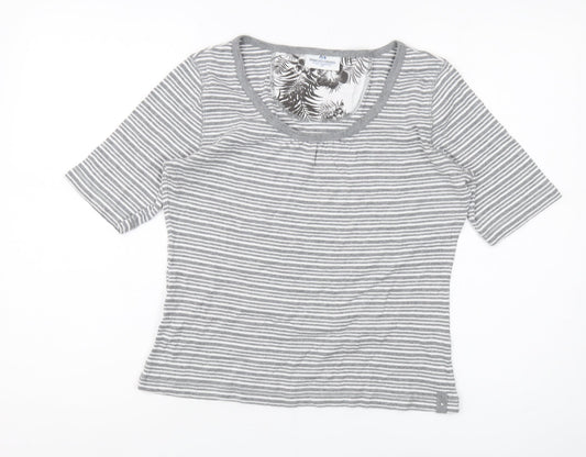 Princess Cruises Women's Grey Striped T-Shirt, M