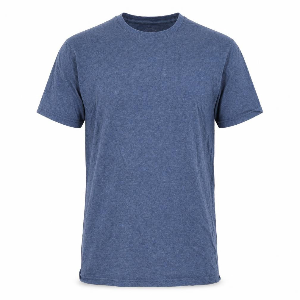 Men's Blue Cotton T-Shirt, L, Short Sleeve, Classic