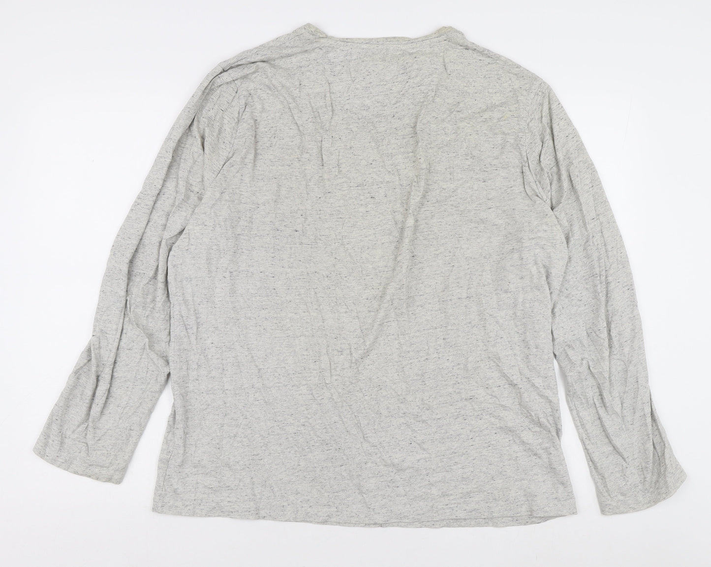 Farah Men's Grey XL Long Sleeve Cotton T-Shirt