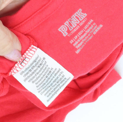 Sara Women's Pink Studded Cardigan Medium V-Neck