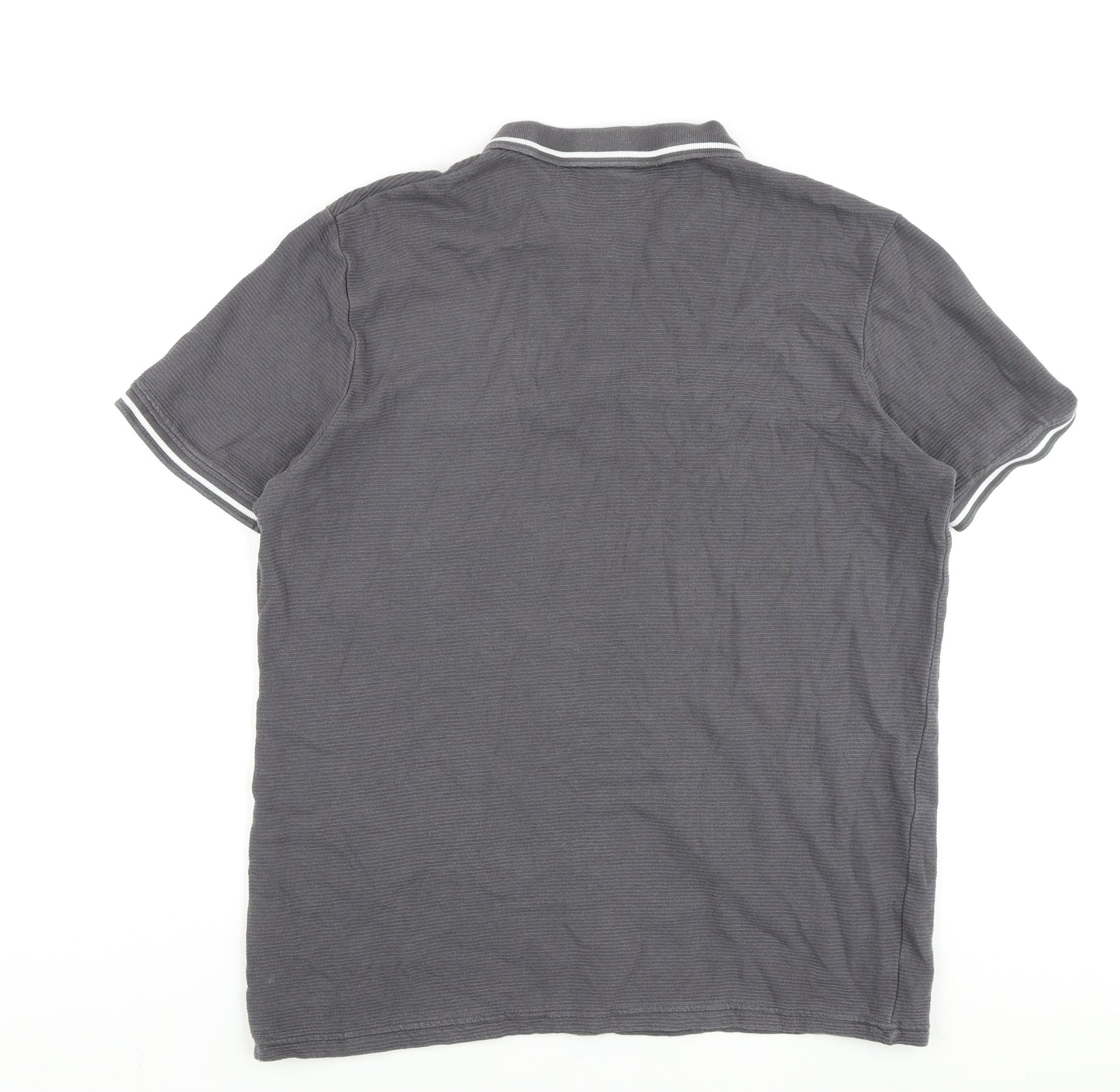McKenzie Men's Grey Polo Shirt L Short Sleeve Logo