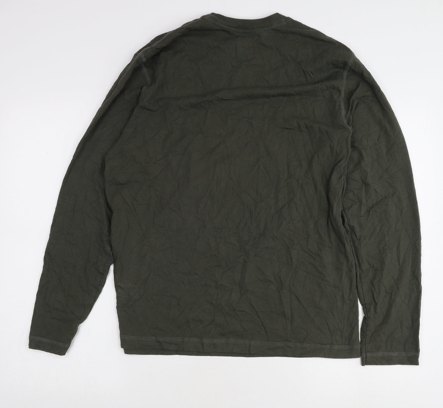 Jockey Men's Green Long Sleeve T-Shirt L