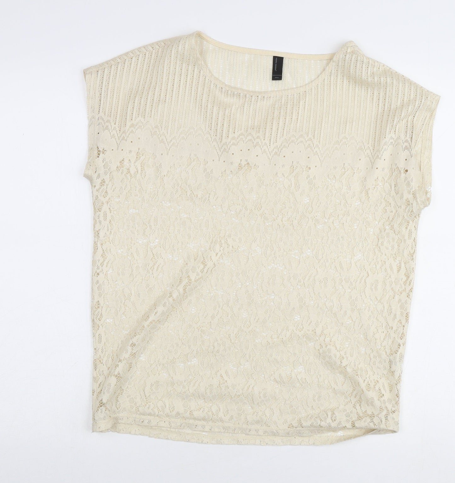 Vero Moda Women's Beige Lace Blouse Size S