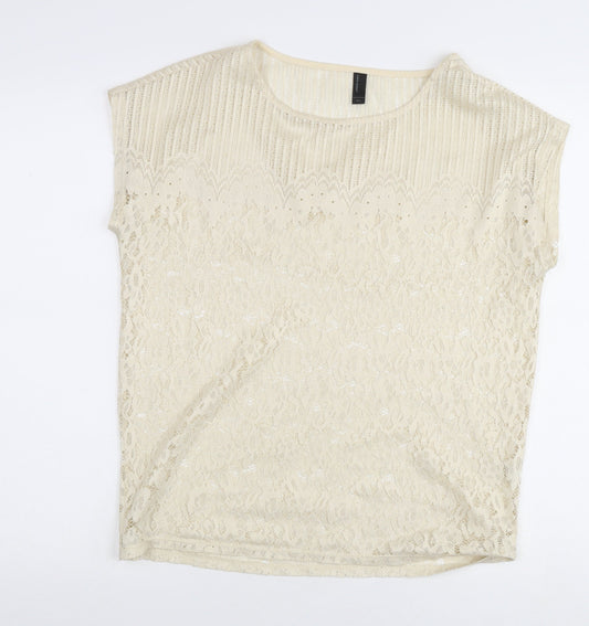 Vero Moda Women's Beige Lace Blouse Size S