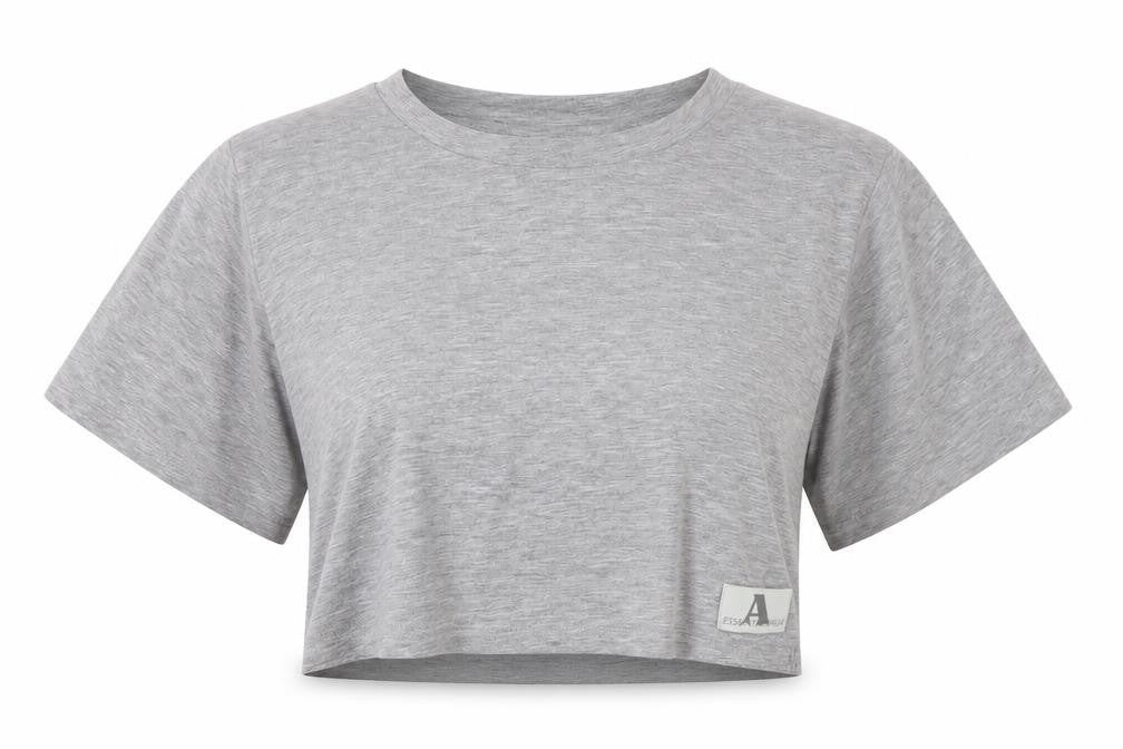 ASOS DESIGN Women's Grey Cropped T-Shirt, Size 8