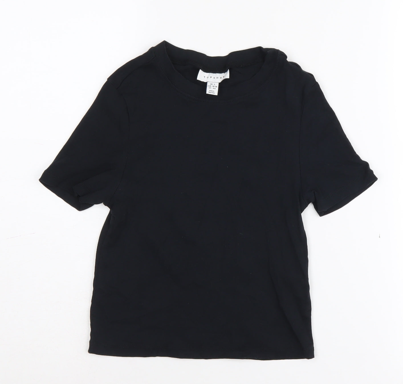 Topshop Women's Black Basic T-Shirt Size S