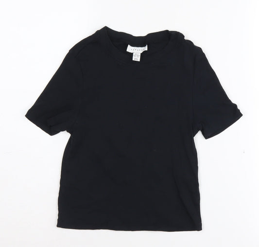 Topshop Women's Black Basic T-Shirt Size S