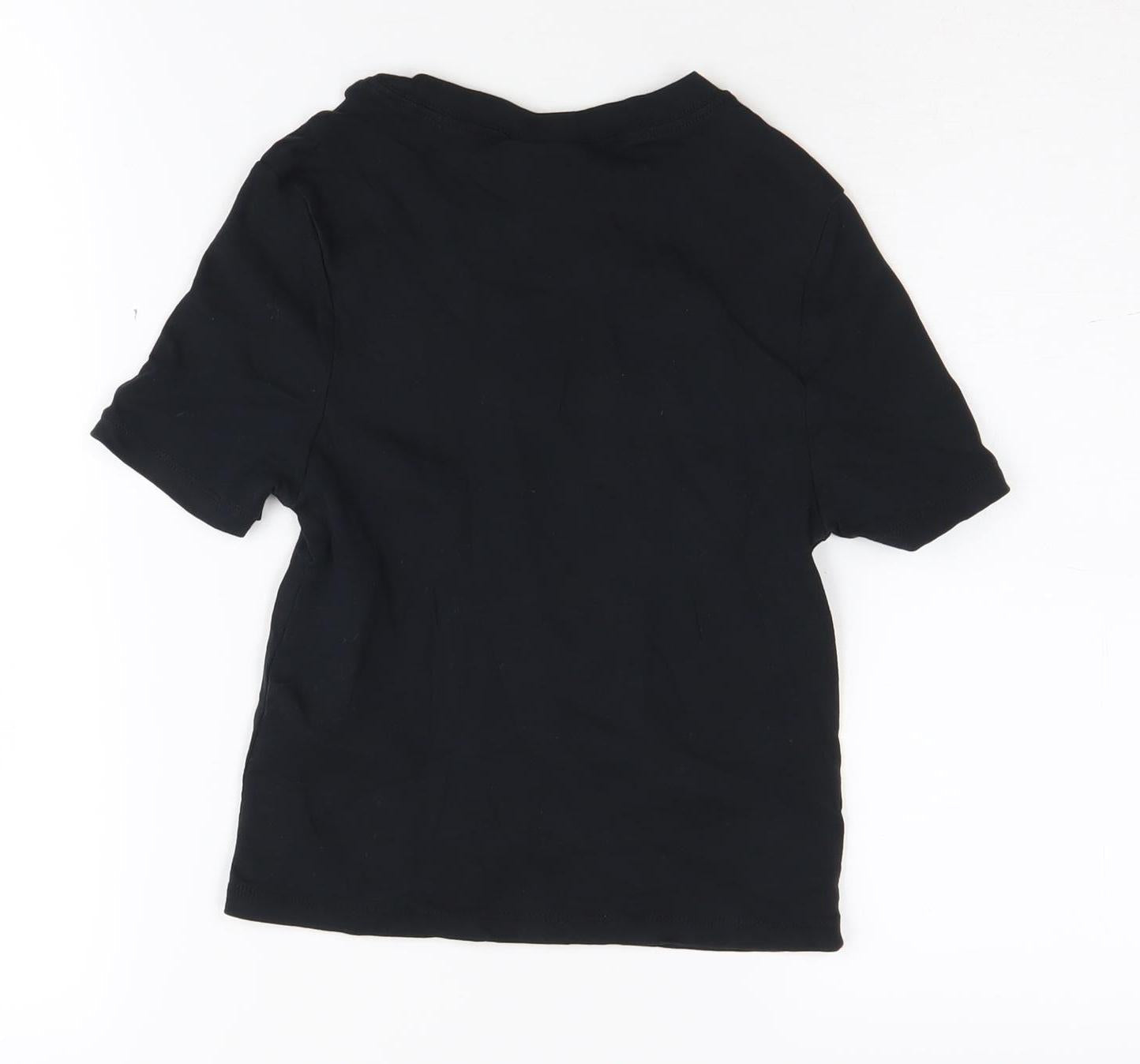 Topshop Women's Black Basic T-Shirt Size S