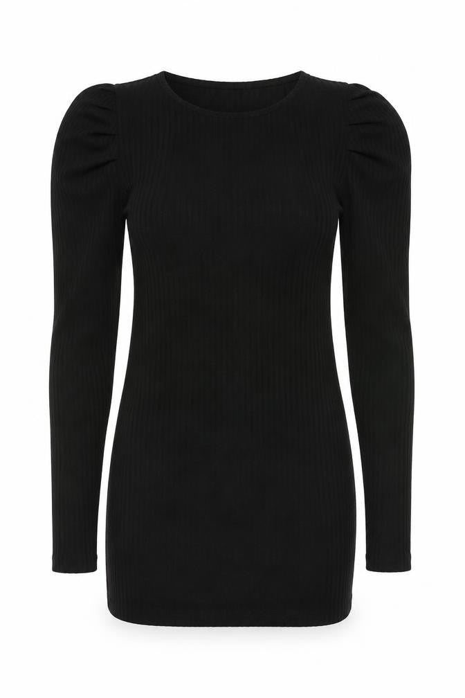 Pull&Bear Women's Black Bodycon Dress, Long Sleeve, Size S