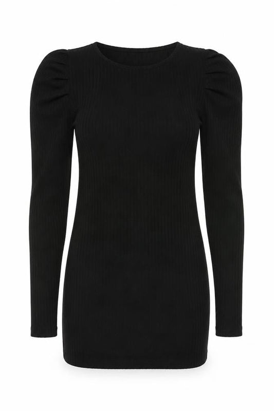 Pull&Bear Women's Black Bodycon Dress, Long Sleeve, Size S