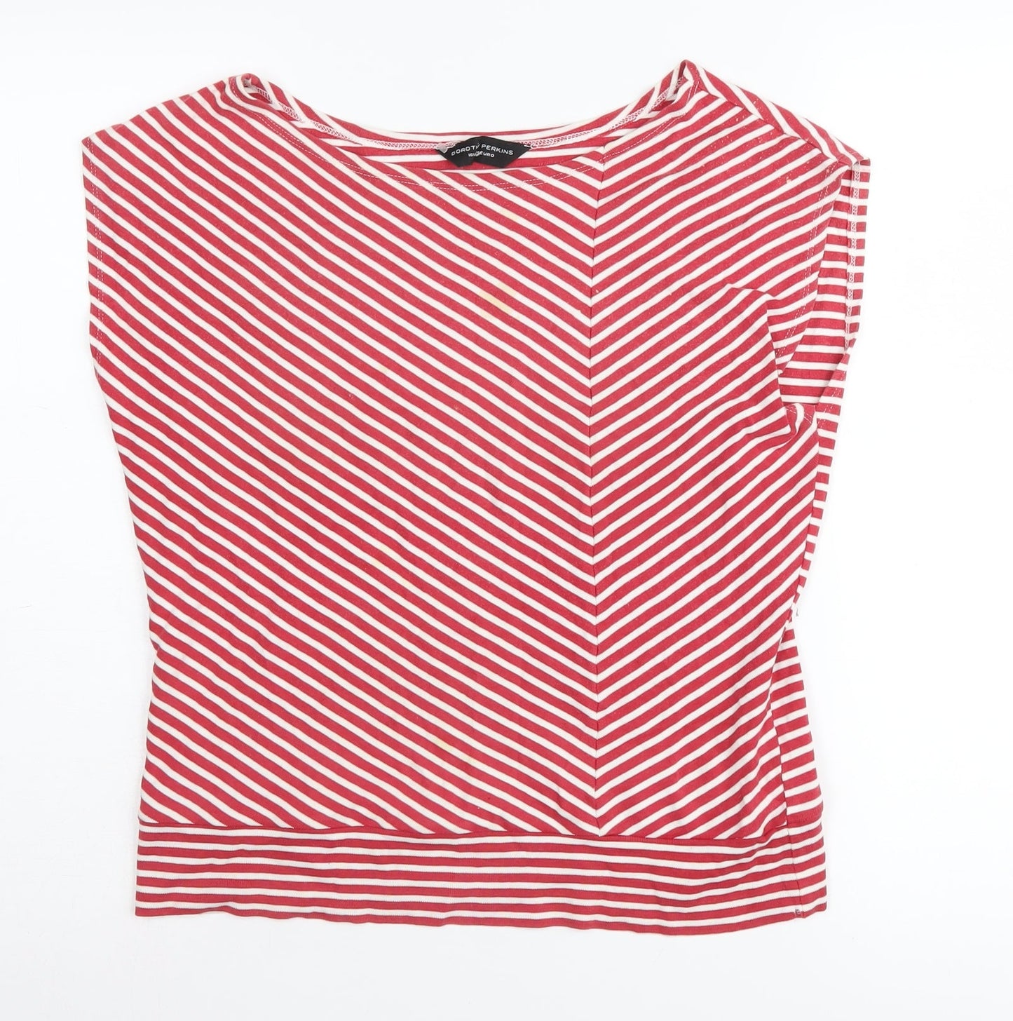 Dorothy Perkins Women's Red Striped Boat Neck T-Shirt