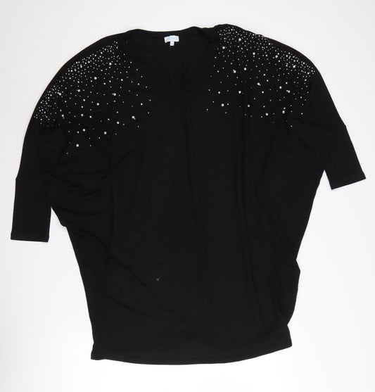 Blue Vanilla Women’s Black Studded Pullover Jumper M