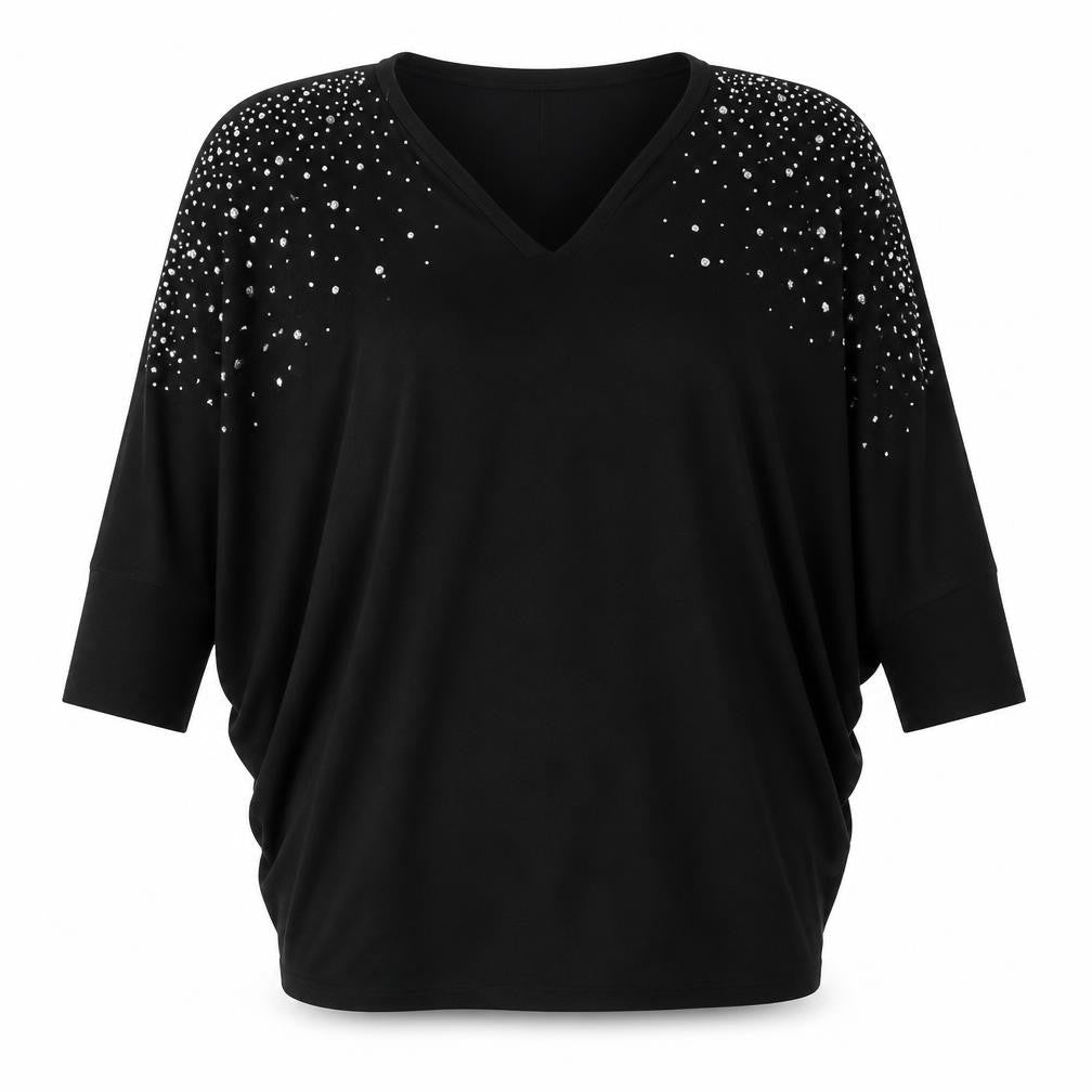 Blue Vanilla Women’s Black Studded Pullover Jumper M
