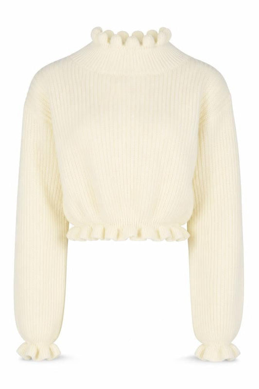 PRETTYLITTLETHING Women's White High Neck Jumper - S