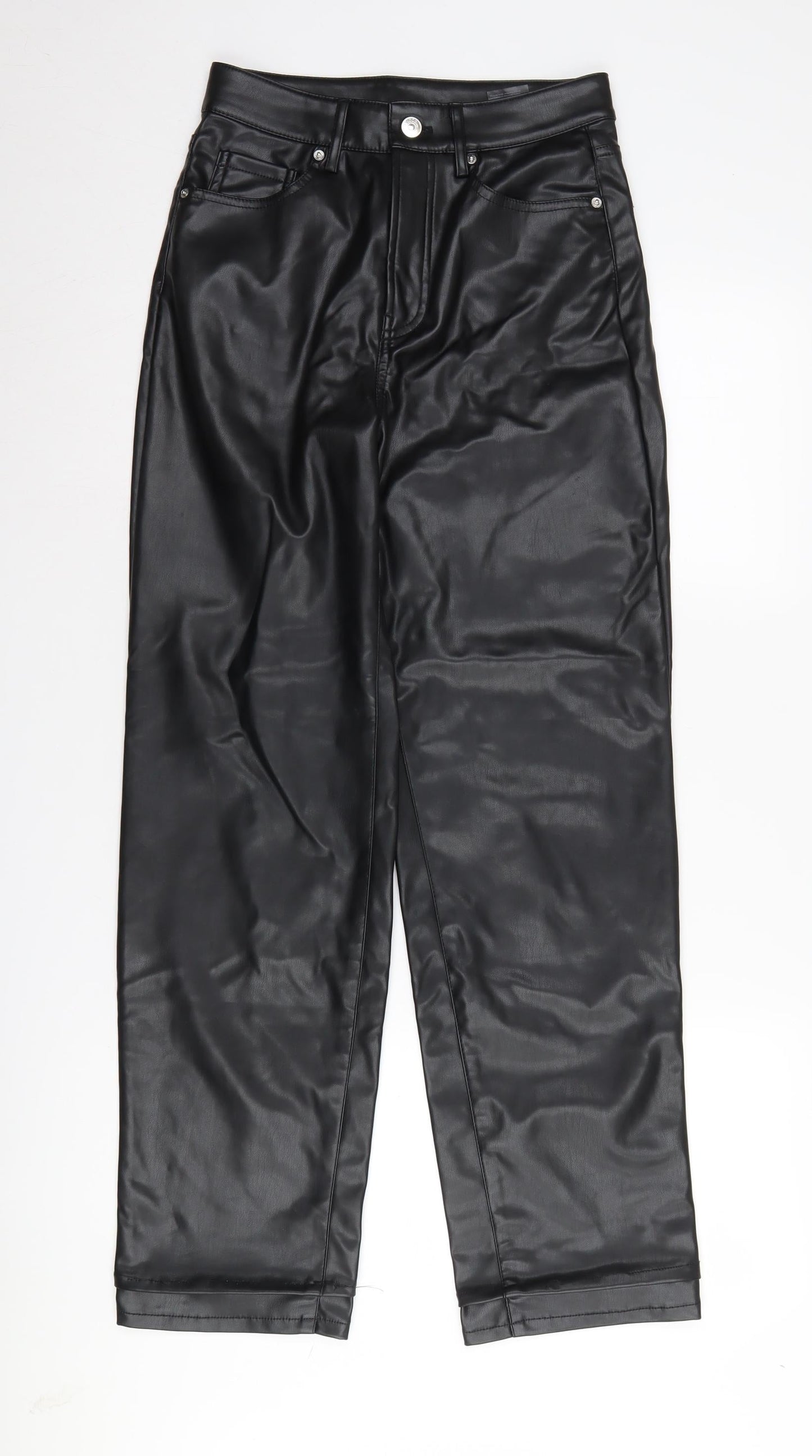 H&M Women's Black Straight Trousers Size 6
