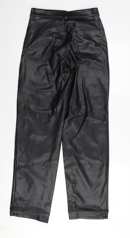 H&M Women's Black Straight Trousers Size 6
