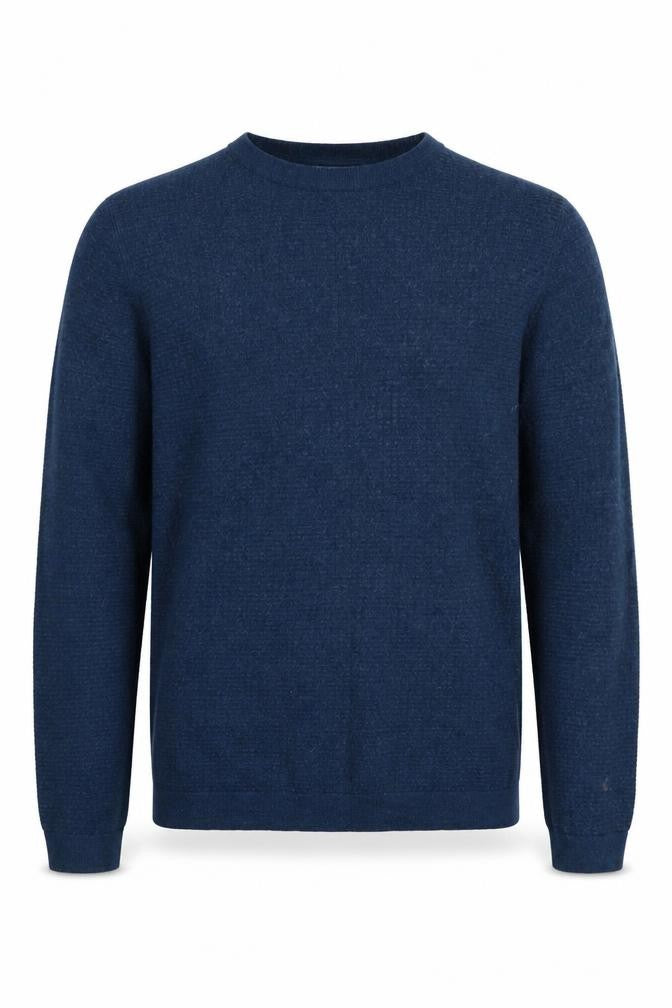 Nigel Hall Men's Blue Pullover L Cotton Yak Jumper