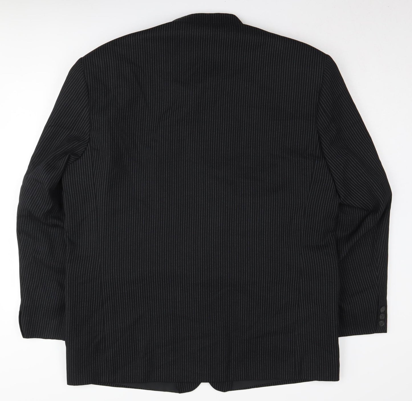 Sequel Men's Black Striped Blazer, Size 44, Business Wear