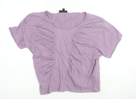 Topshop Women's Purple Relaxed T-Shirt UK 10