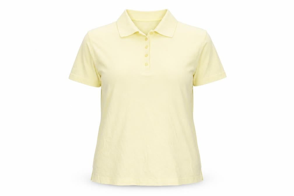 Falke Unisex Yellow Polo M Collared Short Sleeve Cotton