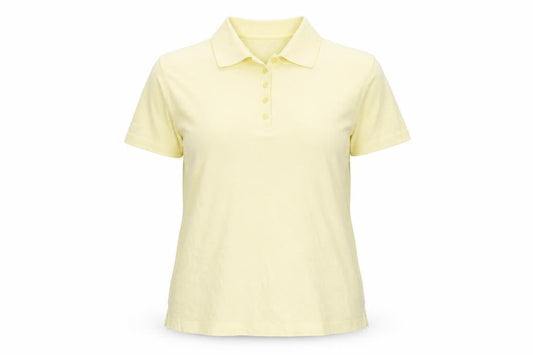 Falke Womens Yellow Polo M Collared Short Sleeve Cotton