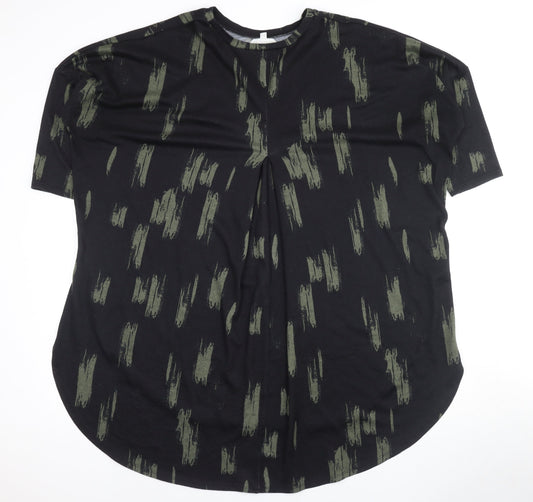 Apricot Women's Black T-Shirt, Size 16, Short Sleeve