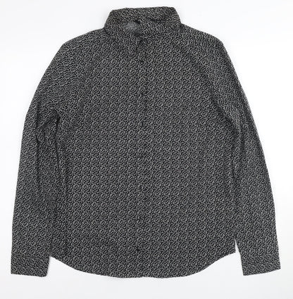 Brave Soul Women's Black Button-Up Shirt, S, Collared