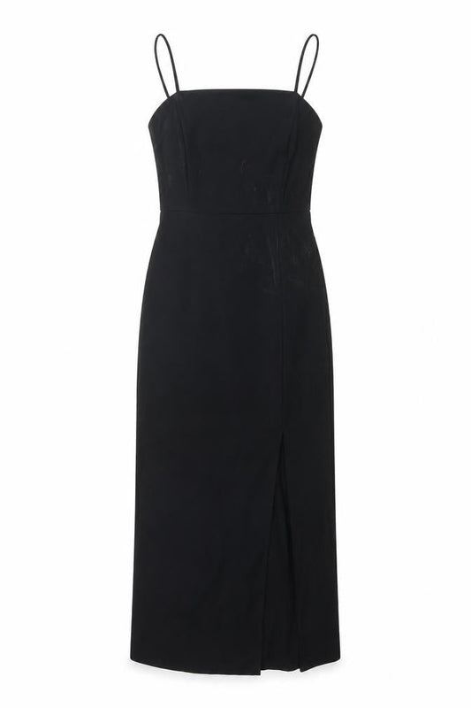 Zara Women's Black Midi Slip Dress Size 8