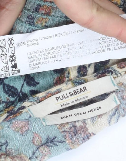 Pull&Bear Women's Floral Wrap Blouse, Size 12