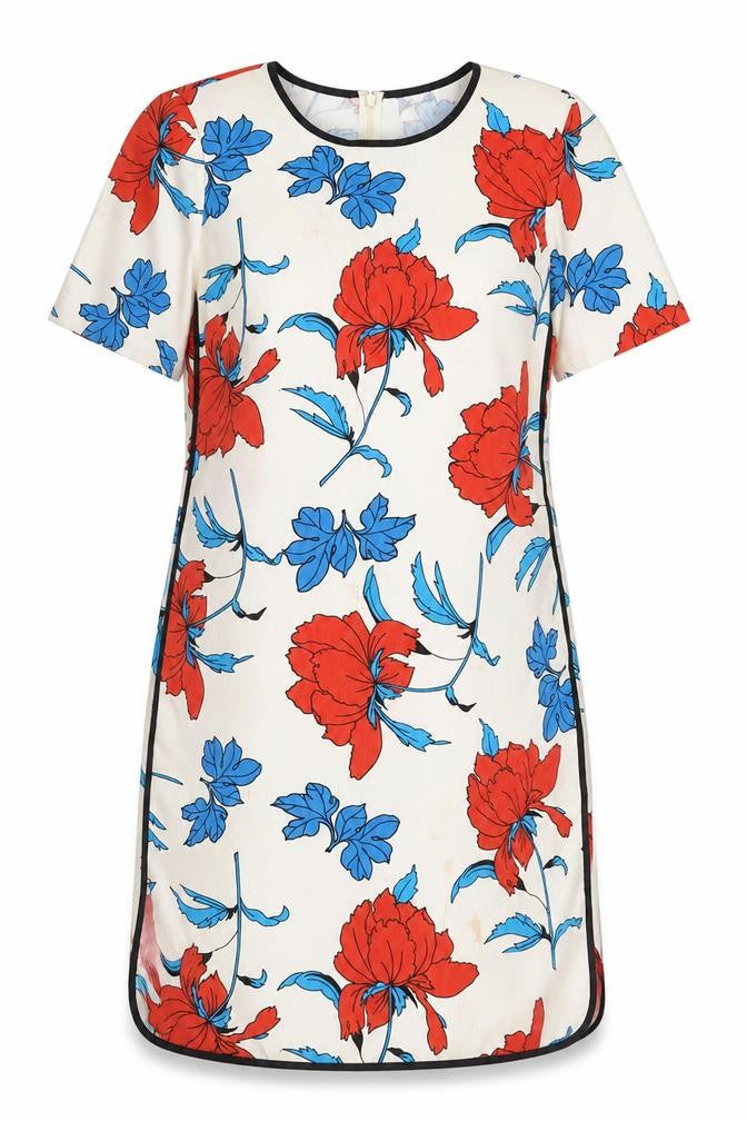 Oasis Women's Multicoloured Floral Shift Dress Size 12