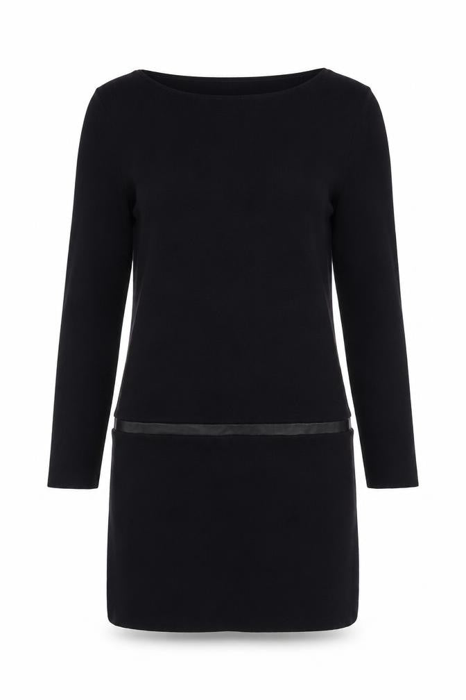 COS Women's Black Knit Shift Dress, Size 8, Knee Length