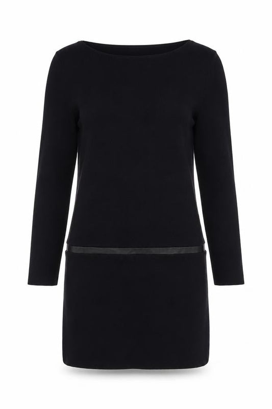 COS Women's Black Knit Shift Dress, Size 8, Knee Length