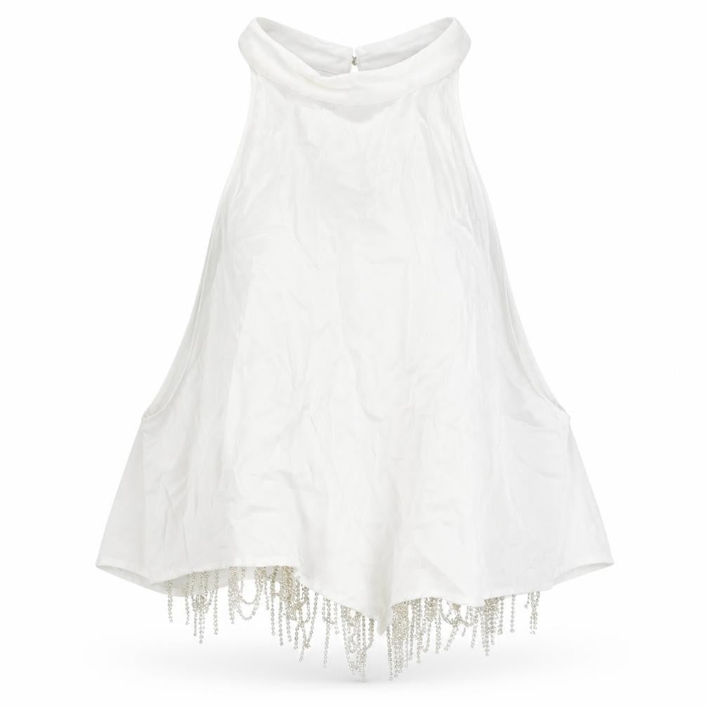 Zara Women's White Halter Camisole Blouse S