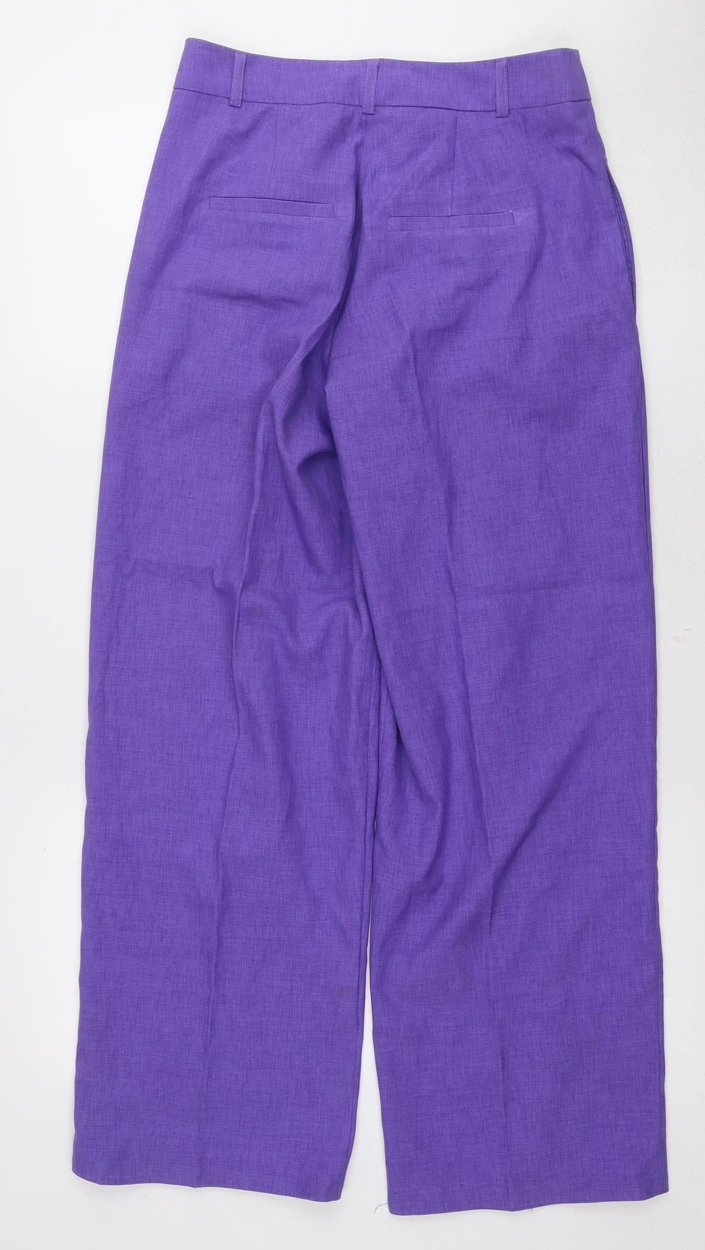 ASOS Women's Purple Wide-Leg Trousers Size 8