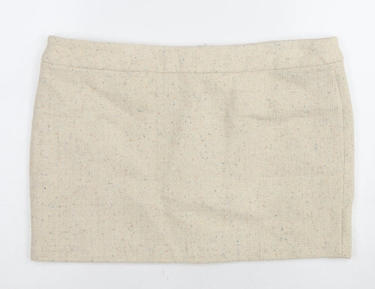 Warehouse Women's Beige Short Pencil Skirt, Size 16