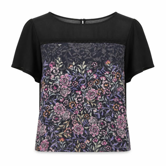 Monsoon Women's Black Floral Blouse, Size 18