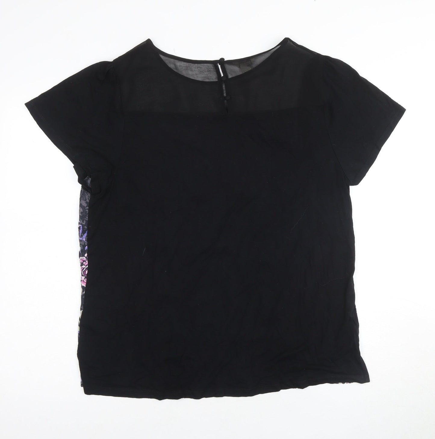 Monsoon Women's Black Floral Blouse, Size 18