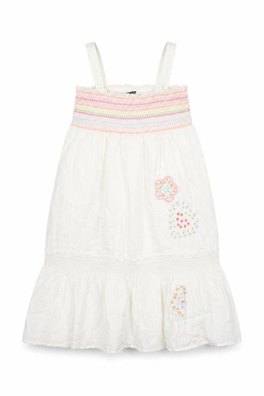 GAP Girls White Midi Cotton Dress 10-11Y Floral Summer