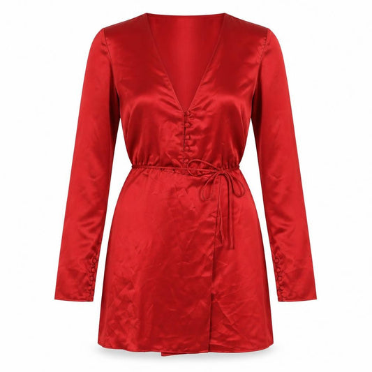 Zara Women's Red V-Neck Jacket Dress Size XS