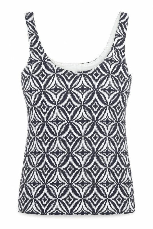 Banana Republic Women's Black Geometric Tank XS