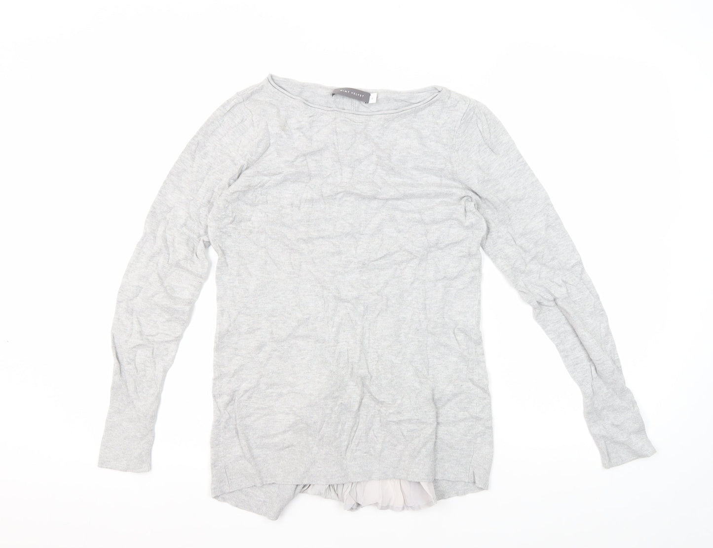 Mint Velvet Women's Grey Round Neck Jumper, Size 8