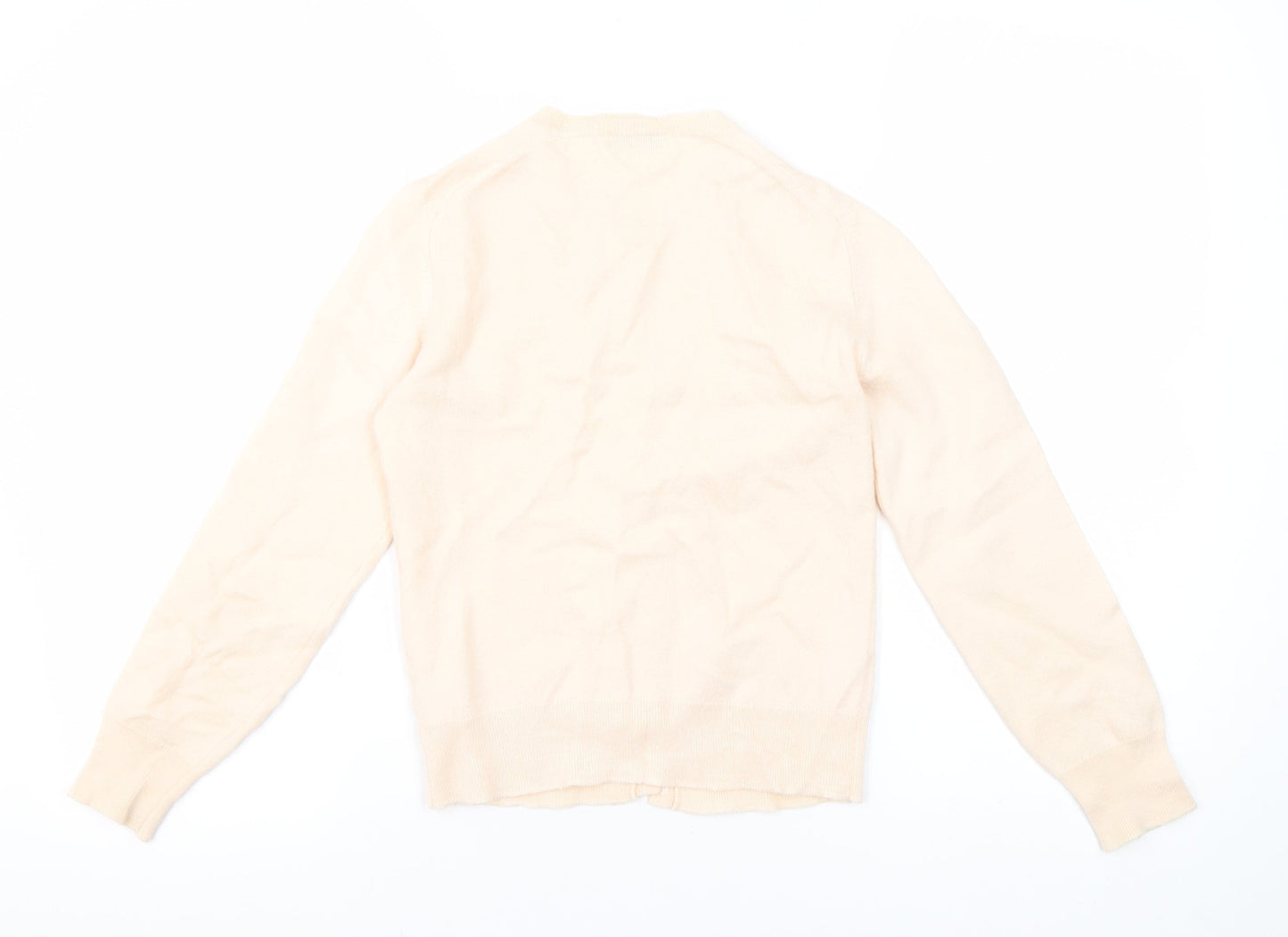 John Laing Women's Cardigan Ivory Wool Silk Size 5