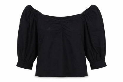 Sonsandar Women's Black Off the Shoulder Blouse