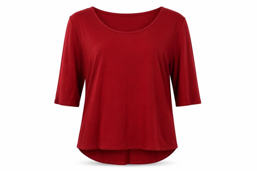 Lakeland Red 3/4 Sleeve Women's T-Shirt Size 20