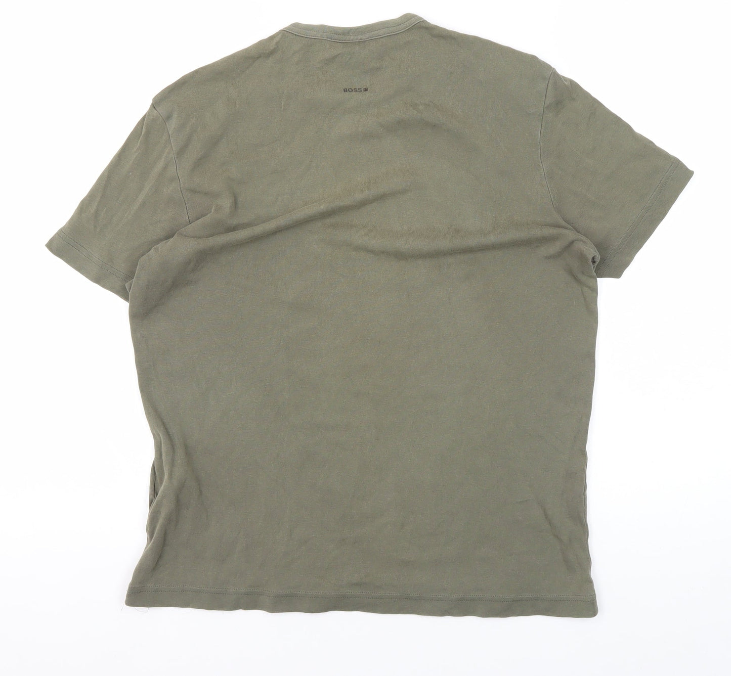 BOSS Men's Green M Crew Neck T-Shirt Cotton