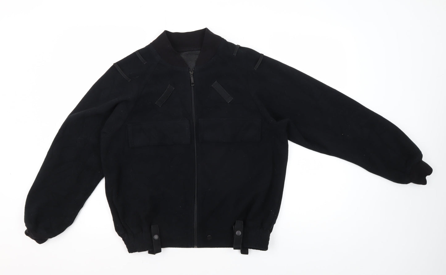 Feuchter Men's Black Bomber Jacket, Size S, Winter Casual