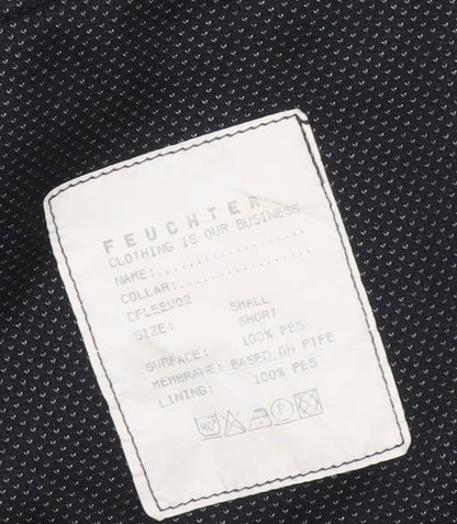 Feuchter Men's Black Bomber Jacket, Size S, Winter Casual